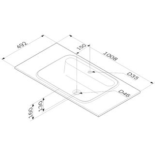 Раковина AM.PM Func 100 M8FWPC1000WM Белая матовая