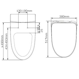 Крышка-биде AM.PM Func CCC8F7851WH с Микролифтом