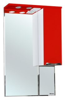 Зеркало-шкаф с подсветкой Bellezza Альфа 65см правый красный 00000005263