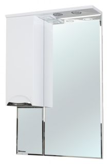 Зеркало-шкаф с подсветкой Bellezza Альфа 55см левый белый 00000005250