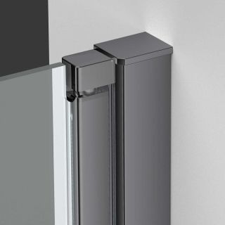 Душевая дверь Vincea Alpha VDP-3AL800CLGM , вороненая сталь, стекло прозрачное