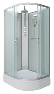 Душевая кабина Niagara NG-33084-14LBKT 100x80см серебро/матовое