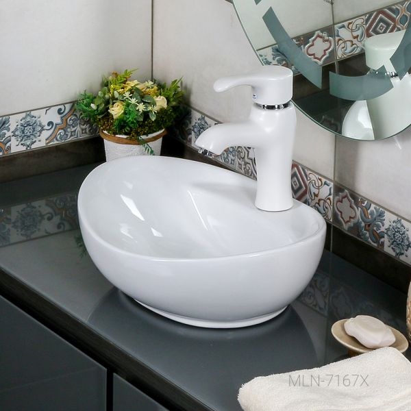 Накладная раковина Melana 7167X-805 41см белый