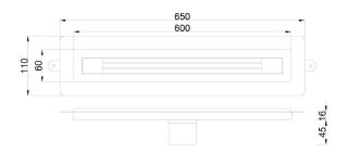 Душевой лоток Boheme B&T Infinity 981-60-G 60см золото