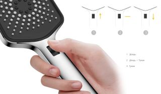 Душевой комплект Vincea Inspire VSFW-3I21MT4GM встраиваемый, термостатический, двухрежимный, вороненая сталь