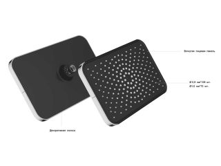 Душевой комплект Vincea Inspire VSFW-3I21MT4GM встраиваемый, термостатический, двухрежимный, вороненая сталь