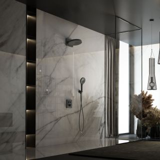 Душевой комплект Vincea Inspire VSFW-3I21T1MB встраиваемый, термостатический, двухрежимный, черный