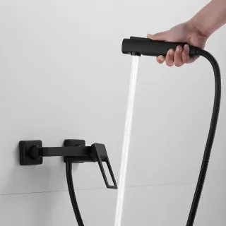 Гигиенический душ со смесителем Shevanik S6805H-1 чёрный