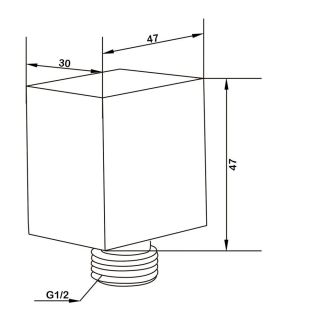 Шланговое подсоединение Swedbe Platta 5507 хром