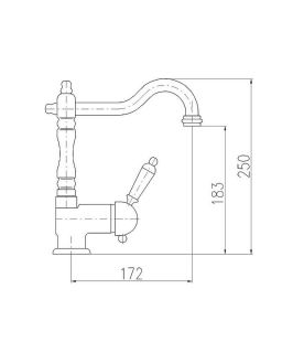 Смеситель для раковины Rav Slezak E508.5/8SM бронза