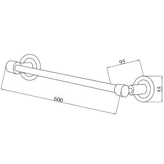 Полотенцедержатель Boheme Murano 10902-R-CR хром/рубиновый