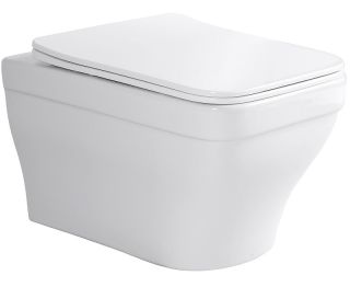 Подвесной унитаз-компакт Aquatek Амадео AQ1180-00 безободковый с легкосъемным сиденьем Soft Close