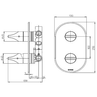 Встраиваемый смеситель универсальный Bossini Apice Z00501.045 белый матовый