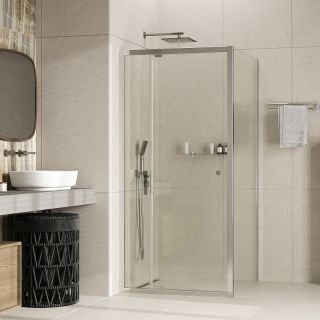 Душевой уголок WasserKRAFT Aula 90х100 11P18 профиль Хром стекло прозрачное