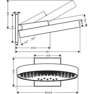 Верхний душ Hansgrohe Rainfinity 360 3jet 26234990