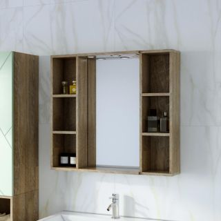 Шкаф навесной открытый Бриклаер Кристалл 4627125417122 20 см дуб гранж песочный