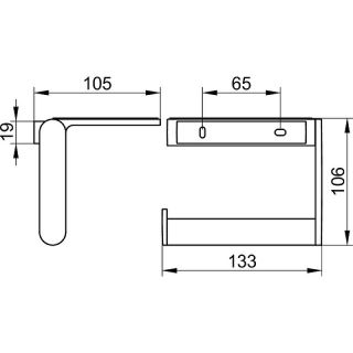 Держатель туалетной бумаги Keuco Plan 14973 370000 с полкой Черный матовый