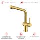Смеситель для кухни Raglo R86.49.03 с выдвижным изливом золотой сатин