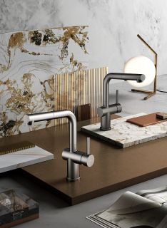 Смеситель для кухни Raglo R86.49.05 с выдвижным изливом сатин