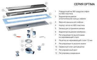 Душевой лоток Vincea Optima SAY.601.70.B.M.S.DUZ 70 см