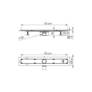 Душевой лоток Vincea Almira Jasmin SAY.605.70.P.BUKLE 70 см