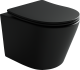 Подвесной унитаз Ceramica Nova Balearica CN6000MB безободковый чёрный матовый
