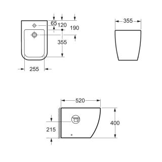 Биде Allen Brau Infinity 4.33005.20 подвесное белое