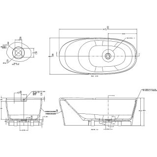Ванна из искусственного камня Allen Brau Krion Neo 170x80 2.35001.21 без гидромассажа