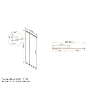 Душевой уголок Vincea Garda VSS-1G1011CLB 110x100 см