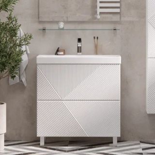 Тумба под раковину напольная Velvex Edge tn.EDG.9696.80.2Y белый глянец, 80 см