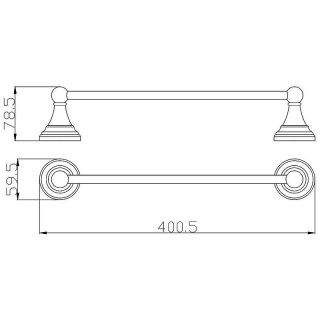 Полотенцедержатель Rav Slezak Morava MKA0701/40B Белый