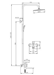 Душевая стойка Splenka S222.24.06 чёрный