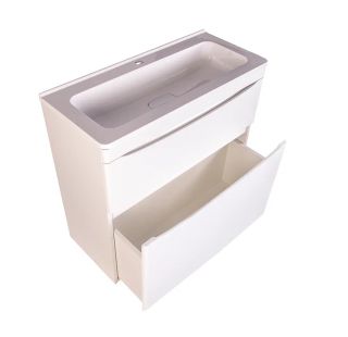 Тумба под раковину Style Line Бергамо СС-00002314 мини 80 Люкс антискрейтч Plus 80 см