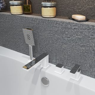 Смеситель на борт ванны Timo Torne хром/белый 4330/00-16Y