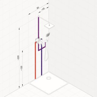 Душевой комплект Kludi Ameo 416720575 со смесителем хром
