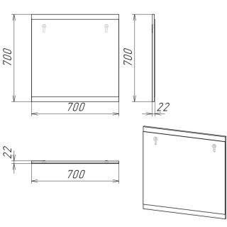 Зеркало Grossman Смарт 207005 70см графит