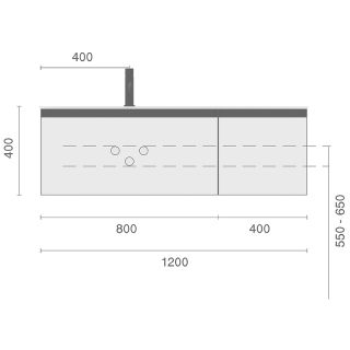 Тумба под раковину Armadi Art Quatro 790-M2-120-A-A 120 см антрацит