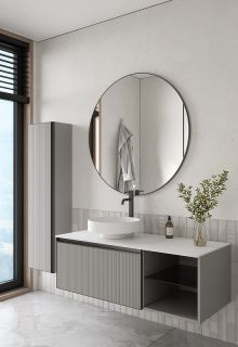 Тумба под раковину Armadi Art Quatro 790-M6-120-L-RIB-A 120 см серый/антрацит