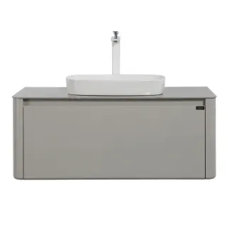 Тумба с раковиной Black&White Universe 9151000 100 см светло-серый