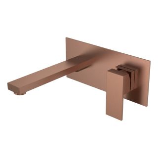 Встраиваемый смеситель для раковины Boheme Qubic 475-BRB брашированная бронза