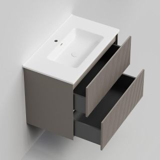 Тумба под раковину La Fenice Terra FNC-01-TER-C-80-2 бежевая матовая 80 см