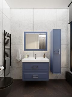 Тумба под раковину La Fenice Cubo FNC-01-CUB-BG-100-2 Синяя матовая 100 см