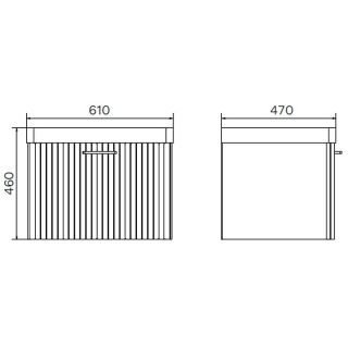 Тумба с раковиной Comforty Ангара 60 00-00021034 подвесная Дуб латте