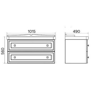 Тумба с раковиной Comforty Феррара 00-00020308 100 см Белый глянец