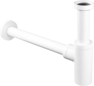 Сифон для раковины SantiLine SL-119 боковой выпуск белый матовый