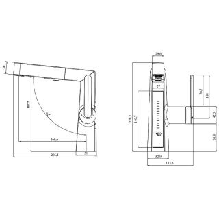 Смеситель для раковины Black&White Sky Day 3029B чёрный матовый