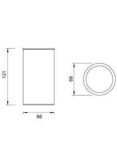 Стакан для зубных щеток WHITECROSS Ergo ER2282NIB черный