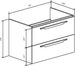 Тумба под раковину Bellezza Луиджи 80см белый 00000007300