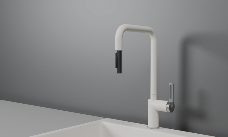 Смеситель для кухни Granula 8173, АРКТИК (БЕЛЫЙ) белый