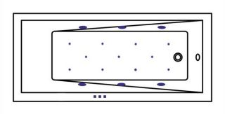 Гидромассажная ванна Whitecross Wave Slim 0111.160080.100.RELAX.BR 160x80см Relax бронза